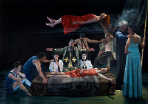 Die Schwebende, 210 x 300 cm, Öl auf Leinwand, 2018