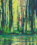 Waldlichtung.See, 145 x 120 cm, Acryl auf Leinwand, 2010