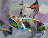 Big Bubble (feat. Andrea Nagl) 160 x 200cm, Öl und Acryl auf Leinen, 2022