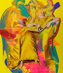 The Yellow Painting 160 x 140cm, 2023, Öl und Acryl auf Leinen