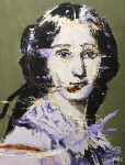 Violet Woman, 200 x 160 cm, Acryl, Lack auf Leinwand, 2021