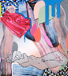 „Tauwetter“ (nach Schiele),170 x 150 cm,  Öl, Acryl auf Segeltuch, 2022 170 x 150 cm 