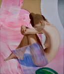 „Das Mädchen mit dem Goldohrring“ 2022, Öl, Acryl auf Segeltuch, 70 x 60 cm 