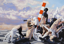 Exercises, 2022, Öl auf Leinwand, 207 x 300 cm