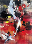 O.T. 200 x 150 cm, Acryl und Kohle auf Leinwand, 2025