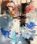 O.T. 190 x 160 cm, Acryl und Kohle auf Leinwand, 2025