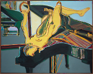 NORBERT TADEUSZ .- DG. Flügel, 140 x 180 cm, Öl auf Leinwand, 1985