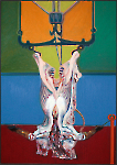 NORBERT TADEUSZ - o.T. - Ochse-, 220 x 150 cm, Öl auf Leinwand, 1986